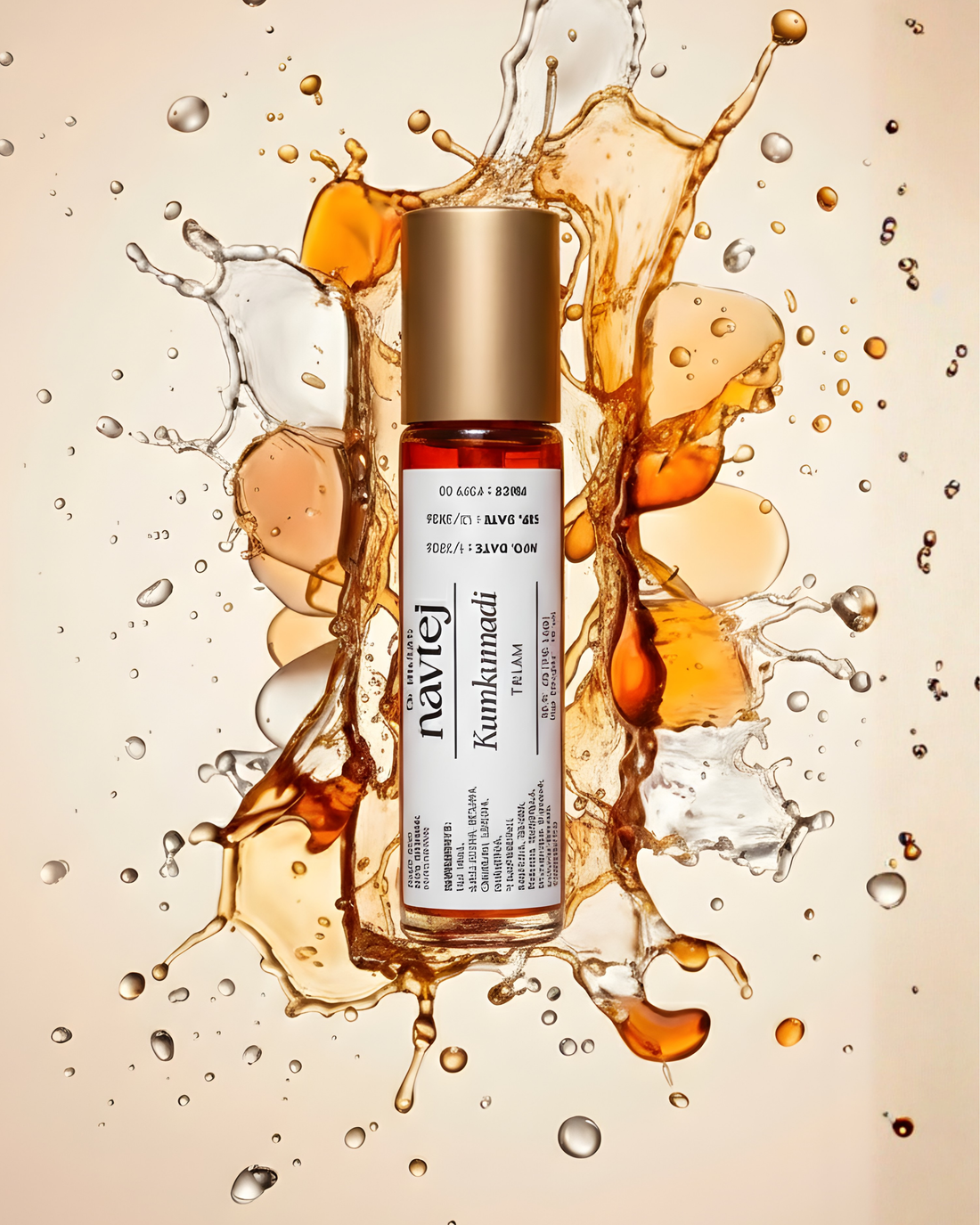 Facial oil bottle beside a phone, evening skincare after screen time
