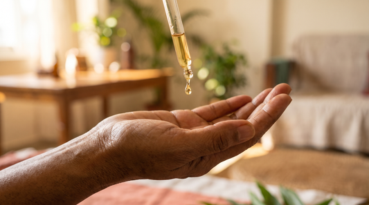 Ayurvedic golden facial oil dropper for skin