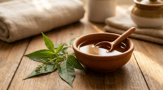 Herbal massage oil with Nirgundi leaves for joint comfort
