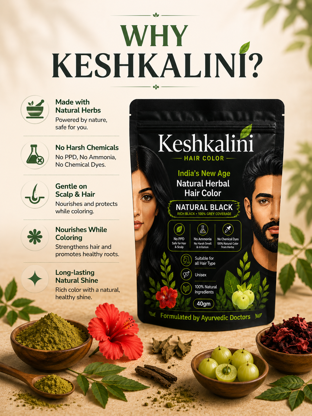 Keshkalini - India's New-Age Herbal Hair Color