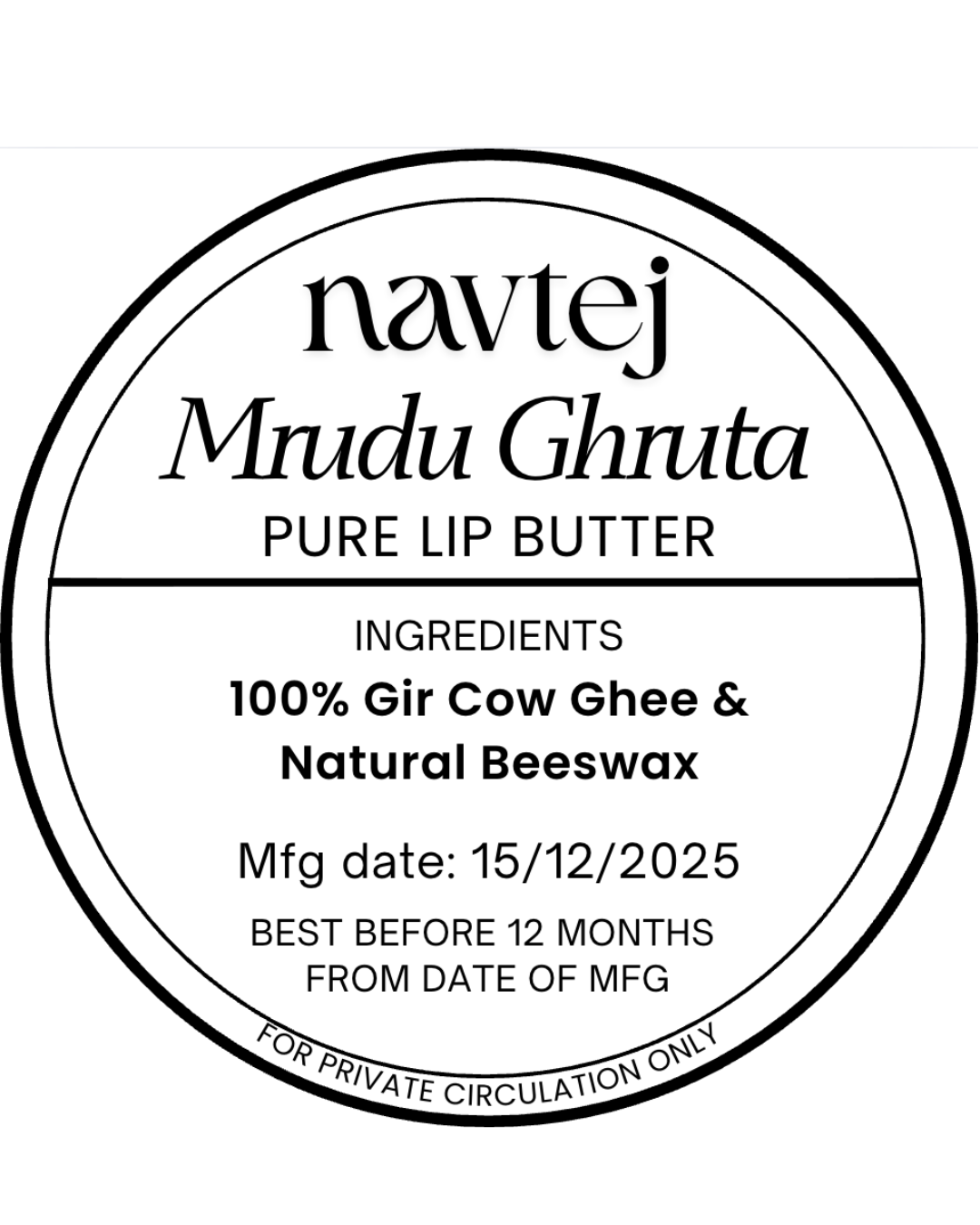Navtej Mrudu Ghruta Pure Lip Butter